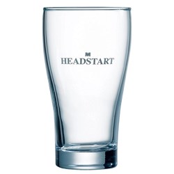 Conical Headstart Beer Glass Tempered Certified Nucleated 425ml