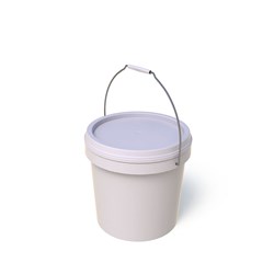 Pail with Wire Handle White 5L