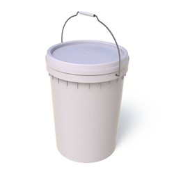Pail with Wire Handle White 20L
