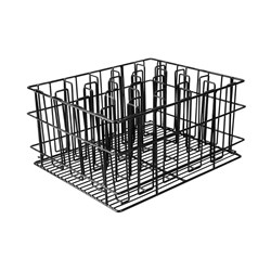 Square Glass Basket 20 Compartments Black