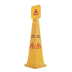 Kleaning Essentials Plastic Wet Floor Safety Cone 915mm Yellow