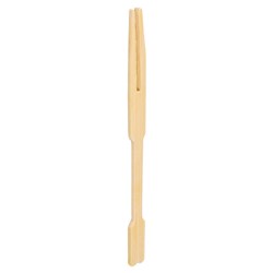 Bamboo Cocktail Mini Fork Brown 90mm
