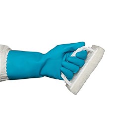 Silverlined Rubber Gloves Blue Size 7.5 Small