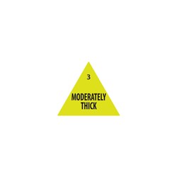 Label Triangle Moderate Thick Yellow 30Mm Removable 500/Roll