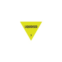 Label Triangle Liquidised Yellow 30Mm Removable 500/Roll