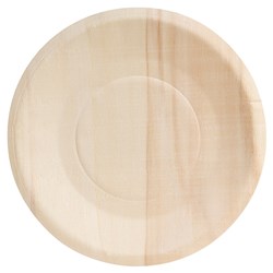 Biowood Wooden Wide Rim Round Plate 150mm