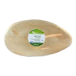 Palm Leaf Oval Plate 300x240mm