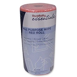 All Purpose Wipes Roll Red 300mm