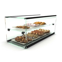 Sayl Countertop 2 Tier Ambient Display Cabinet 920mm ADS0036