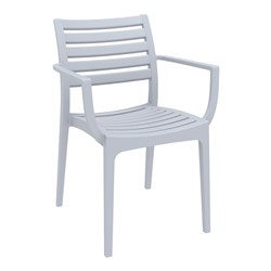 Artemis Arm Chair Silver Grey 450mm