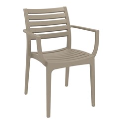 Artemis Arm Chair Taupe 450mm