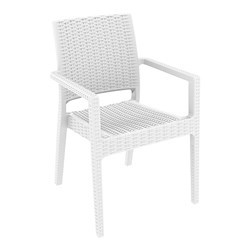 Ibiza Arm Chair White 460mm
