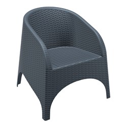 Aruba Arm Chair Anthracite 450mm