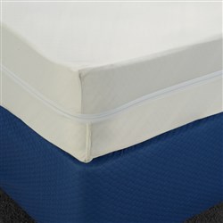 Polyester Waterproof Mattress Protector White Double