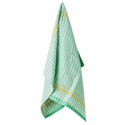 Tea Towel Sml Green Check Cotton 450X700mm