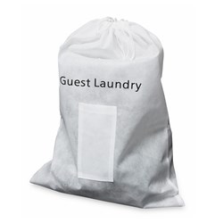 Guest Laundry Bag Drawstring White 450mm