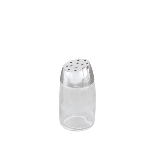 Glass Slant Salt & Pepper Shaker Clear/ Stainless Steel 80mm