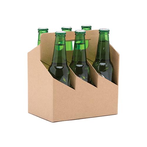 Beer Carrier 6 Pack Brown Kraft 50/Ctn