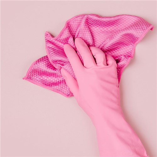 Silverlined Rubber Gloves Pink Size 10.5 Extra Large