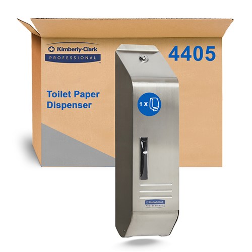 Interleaf Stainless Steel Toilet Tissue Dispenser Silver 120x117x467mm 3697316