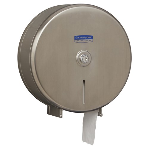 Stainless Steel Jumbo Toilet Roll Dispenser Silver