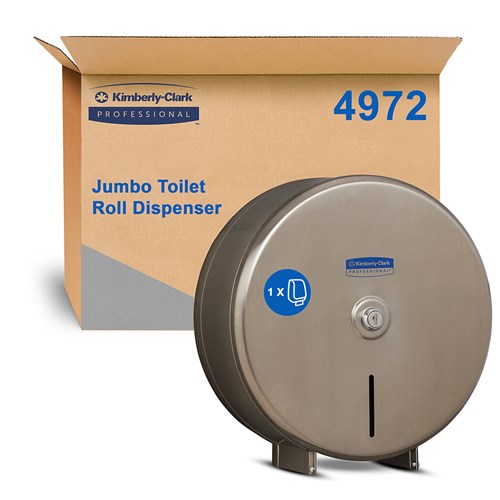 Stainless Steel Jumbo Toilet Roll Dispenser Silver