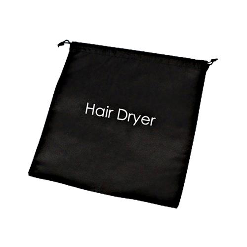 Hairdryer Bag W/- Drawstring Blk 32X30cm Non Woven (50)
