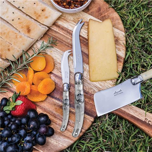 Etiquette Stainless Steel Pate Knife White Marble Look 