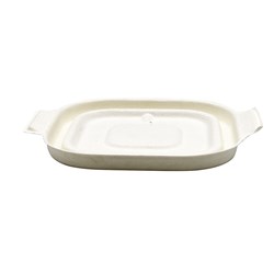 3445735 - Sugarcane Takeaway Container Lid White Suits 280-630ml