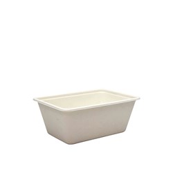 Sugarcane Takeaway Container White 1000ml 180x125x75mm
