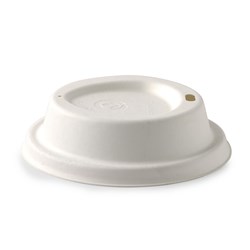 BioCup Pulp Lid White 90mm