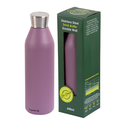 Reusable Double Wall Drink Bottle Berry 600ml