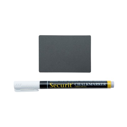 Secuit Black A8 Chalkboard Tag With Chalkboard Marker