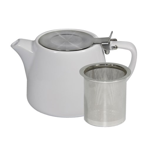 Brew Wht Stack Teapot 500Ml W/- S/S Infuser & Lid (2/6)