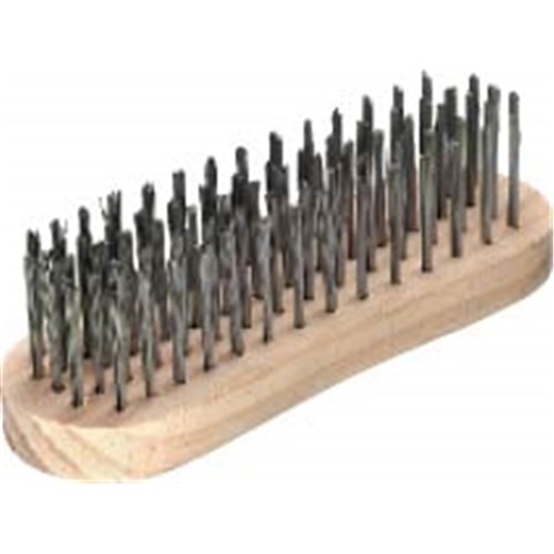 Oates Stainless Steel Foundry Brush With Wood Back