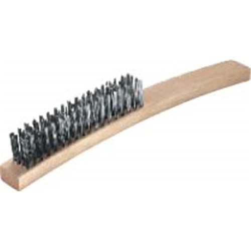 Oates Heavy Duty 4 Row Grill Brush With Wire Fill & Wood Back