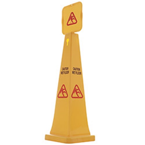 2257150 - Kleaning Essentials Plastic Wet Floor Safety Cone 1165mm Yellow