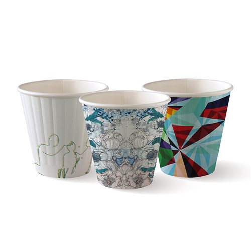 BioCup Art Series Double Wall Cups 240ml 8oz 90mm