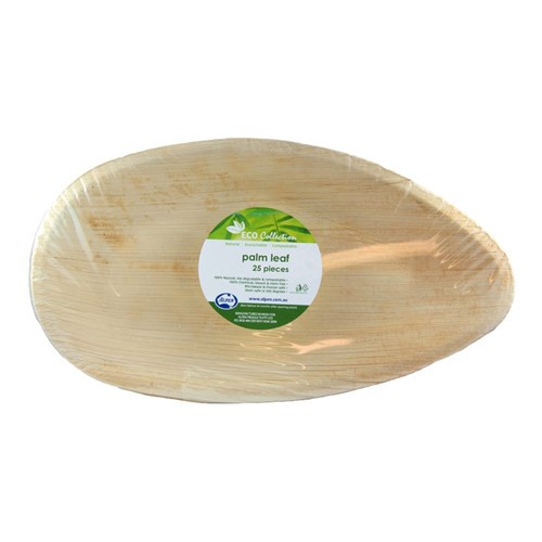 Palm Leaf Oval Plate 300x240mm