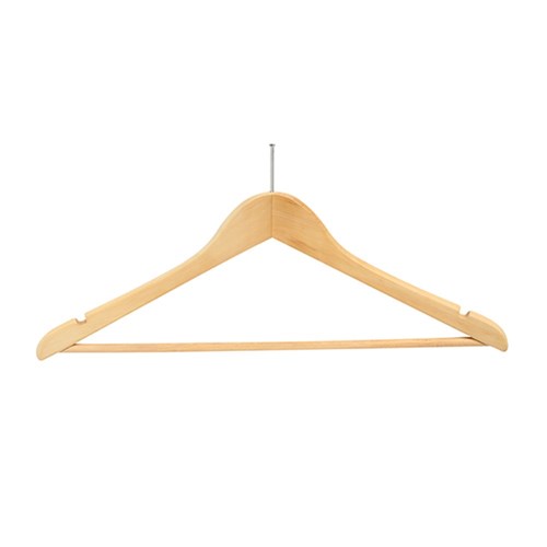 Coat Hanger Pilferproof Male Wooden Budget Clip Not Inc(100