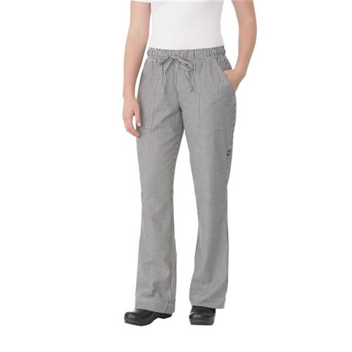 5460046 - Lightweight Slim Fit Ladies Chef Pants Check Medium